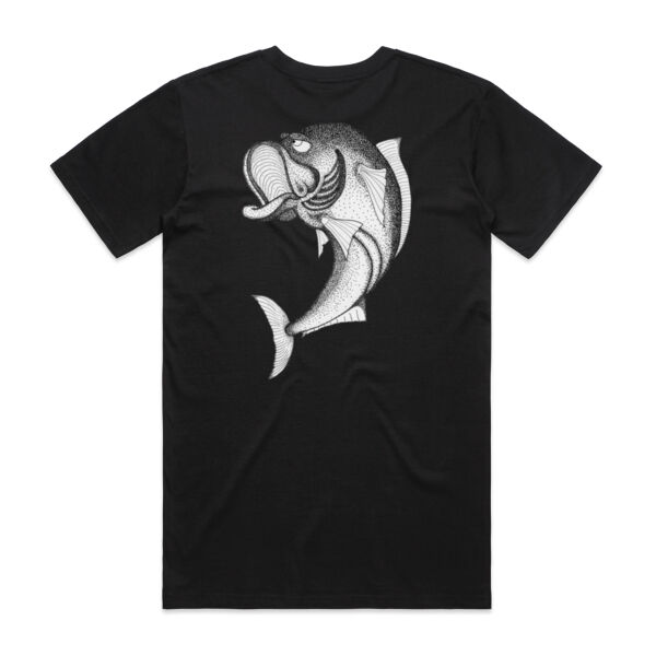 Grumpy Kingfish - White Logo Split Tee Thumbnail