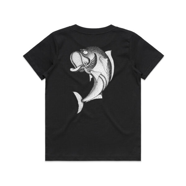 Grumpy Kingfish - White Logo Split Tee Thumbnail