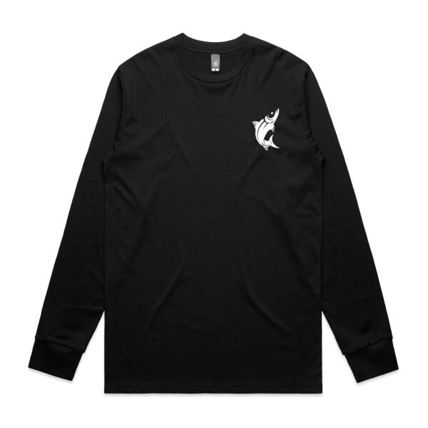 White Logo Split Long-Sleeved Tee  Thumbnail