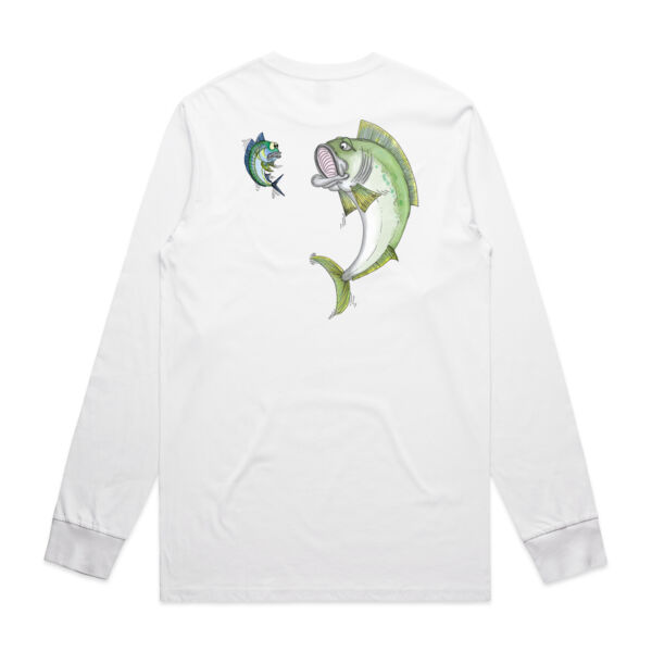 Cartoon Kingfish - Black Logo Split Long-Sleeved Tee  Thumbnail