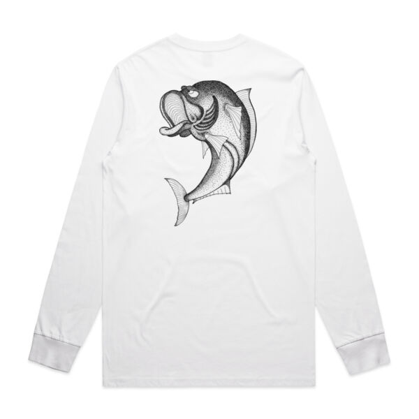 Grumpy Kingfish -  Black Logo Split Long-Sleeved Tee  Thumbnail