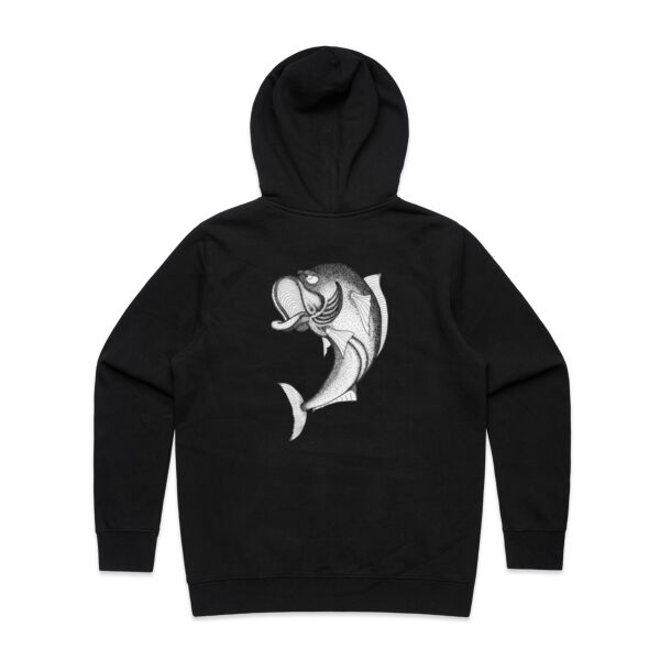 Grumpy Kingfish - White Logo Split Hoodie Thumbnail