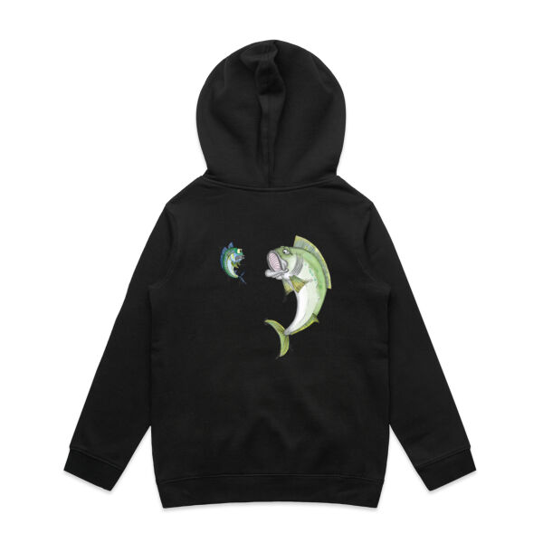 Cartoon Kingfish - White Logo Split Hoodie Thumbnail