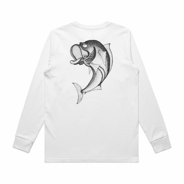 Grumpy Kingfish - Black Logo Split Long-Sleeved Tee  Thumbnail