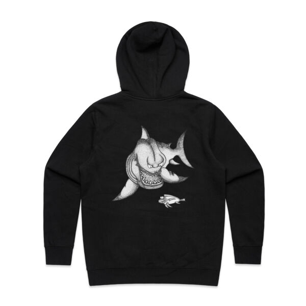 *NEW* Grumpy Shark - White Logo Split Hoodie Thumbnail