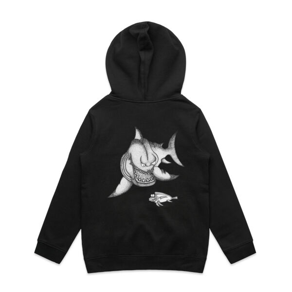 *NEW* Grumpy Shark - White Logo Split Hoodie Thumbnail