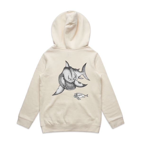 *NEW* Grumpy Shark - Black Logo Split Hoodie Thumbnail