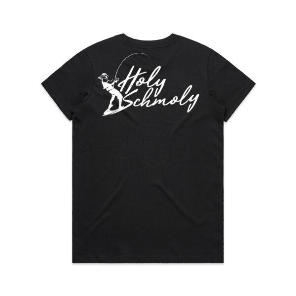 *NEW* Holy Schmoly - White Logo Split Tee Thumbnail