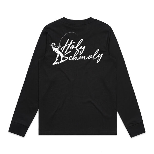 *NEW* Holy Schmoly - White Logo Split Long-Sleeved Tee Thumbnail
